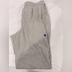 Champion, gray sweatpants, drawstring